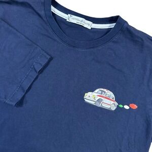 Cotton and Colors Italy Men's Blue Graphic‎ T Shirt Size Medium